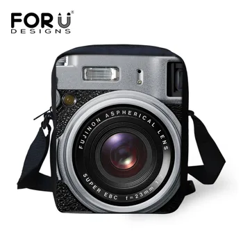 

FORUDESIGNS 3D Camera Printing Women Messenger Bags Kids Boys Shoulder Bag Children Female Casual Crossbod Bag for Girls Bolsas