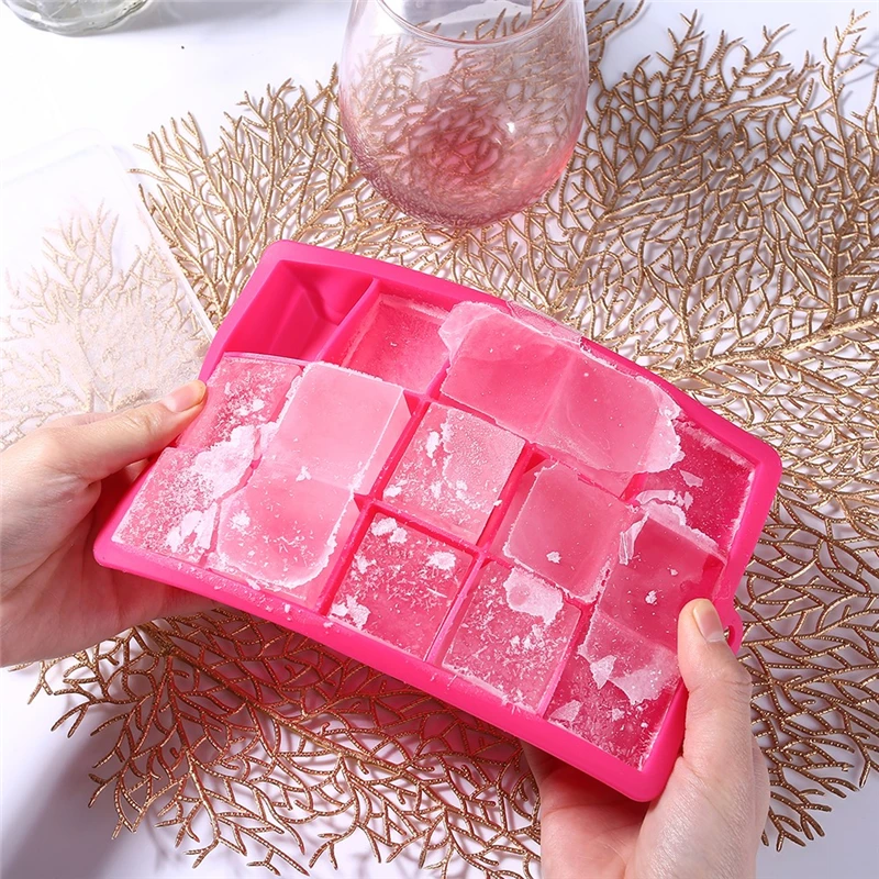 

15/24 Hole Food Grade Silicone Ice Cube Mold Whisky Ice Tray with Lid Square-shape DIY Ice Mold-20