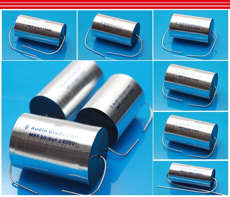 

1Pieces Audiophiler Axial MPT MKP 400V HIFI DIY Treble Mediant Capacitor for Speaker Frequency divider Non-polar Capacitor