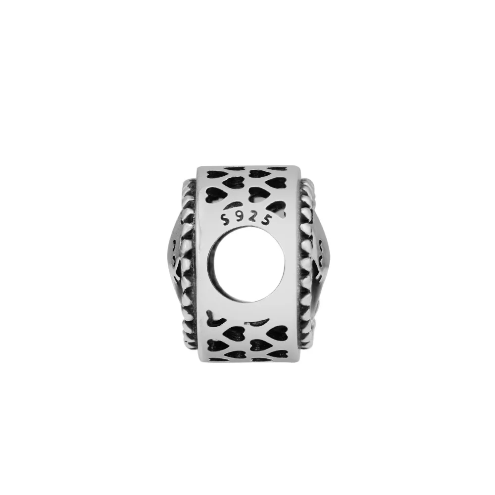 DIY Подходит для Pandora Charms браслеты Cat Beads с черной эмалью 925 пробы 100%-серебро-ювелирные изделия Бесплатная доставка