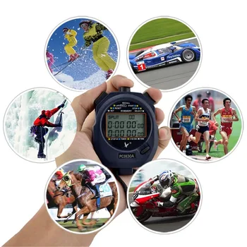 

Professional Digital 3 Rows Stopwatch 30 Memory Handheld Stopwatch With Calendar Alarm Timer Function
