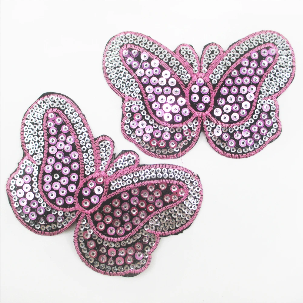 Buy butterfly sequin embroidery patch diy clothing patch applique decoration