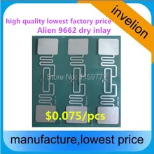 700 шт./рулон Alien 9662 метка Диапазона UHF RFID для сухая инкрустация 860-960 МГц EPC C1 G2 UHF сухая инкрустация для ISO18000-6C uhf RFID карты метка ярлык RFID наклейки