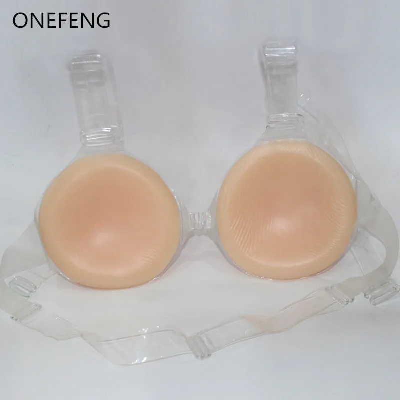

ONEFENG 1400G F Cup False Silicone Breast Forms Artificial Boobs Enhancer False Tits for Transgender Crossdresser with Straps