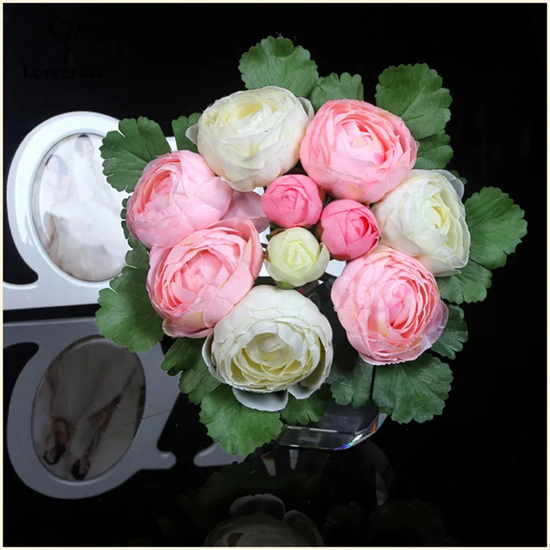 

Wedding Bouquet Silk Pink Rose Round Peony Bridal Bouquet White Purple Wedding Bouquets for Bridesmaids Mariage Wedding Supplies