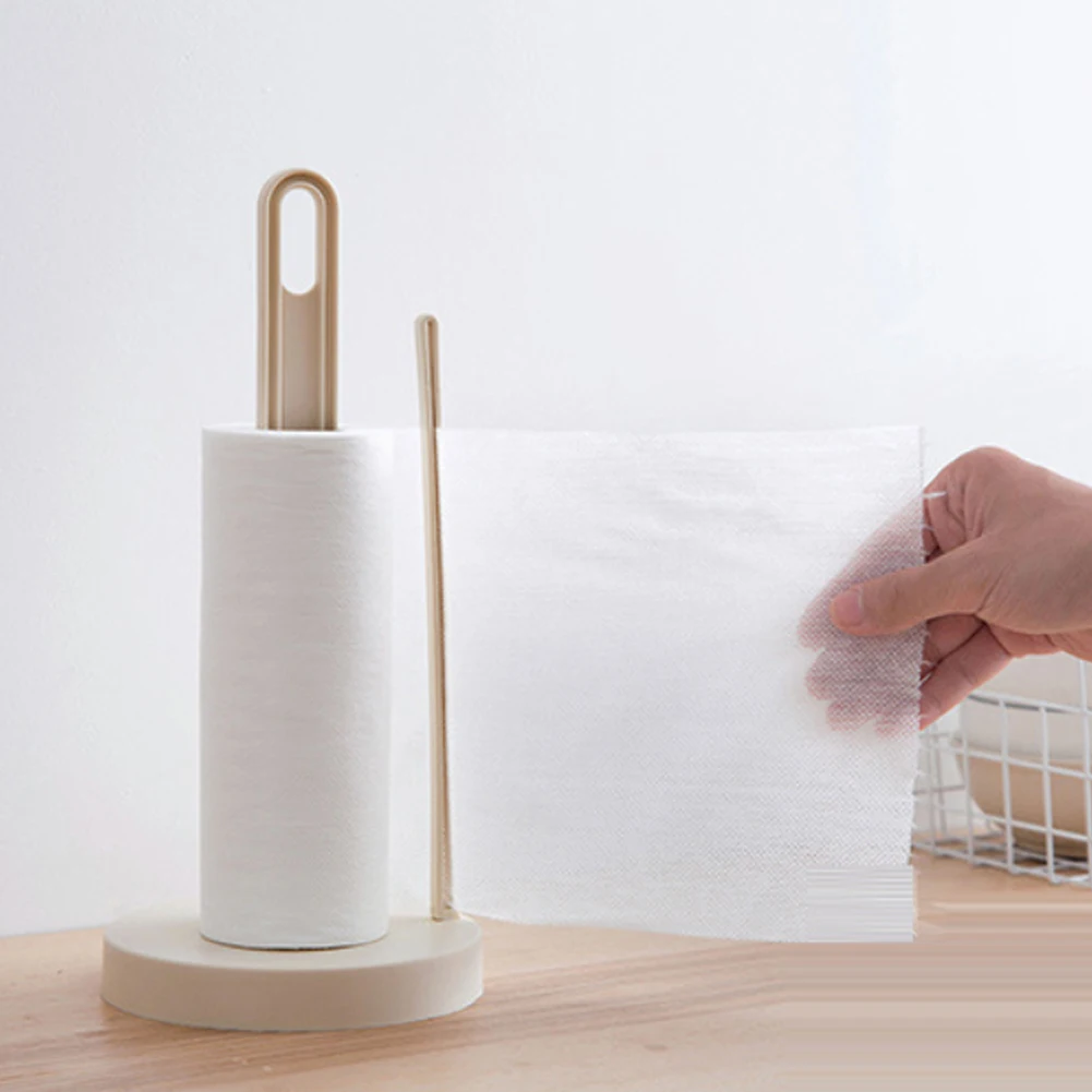 

Organizer Storage Bathroom Rack Paper Towel Stand Roll Tissue Round Kitchen Tools Holder Durable