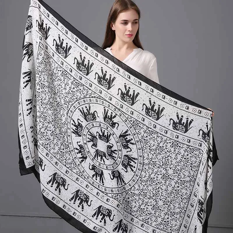 18 стильный бренд Yilian, Новое поступление, Модный женский шарф большого размера 190*90 см, мягкий шарф с принтом, роскошный длинный красивый шарф LA225