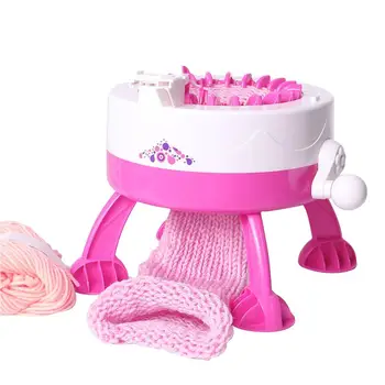 

Children's Hand Automatic DIY Scarf Hat Innovative Hand Woven Wool Loom Toy Baby Simulation Crafts Toy Rainbow Knitting Machine
