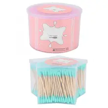 500 шт двухконцевые одноразовые палочки для снятия макияжа ватные палочки для ухода за кожей Красота и здоровье ушные стержни