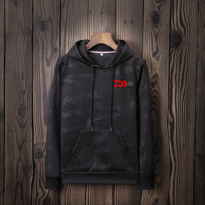 

DAIWA DAIWA 2019 Spring Autumn Men Keep Warm Hooded Fishing Sweater Fishing Clothing Long Sleeve Camouflage Fishing Clothes