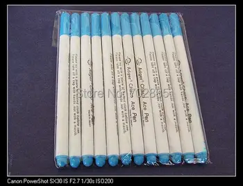 

12 PCS Blue Purple Pink color Air Water Erasable Pen / Fabric Marker / Temporary Marking Marker Pen