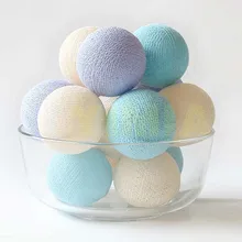 5 м 50 ватных шариков на батарейках светодиодный гирлянда сказочные огни Рождественские Праздничные огни гирлянда guirlande lumineuse luces lampjes