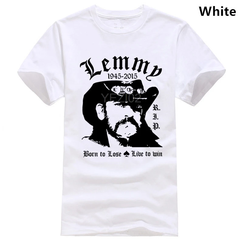 

Lemmy T-Shirt Rock N Roll Heavy Metal Musica RIP Shirt S Bis 3XL Fan Art 2019 Short Sleeve Cotton T Shirts Man Clothing