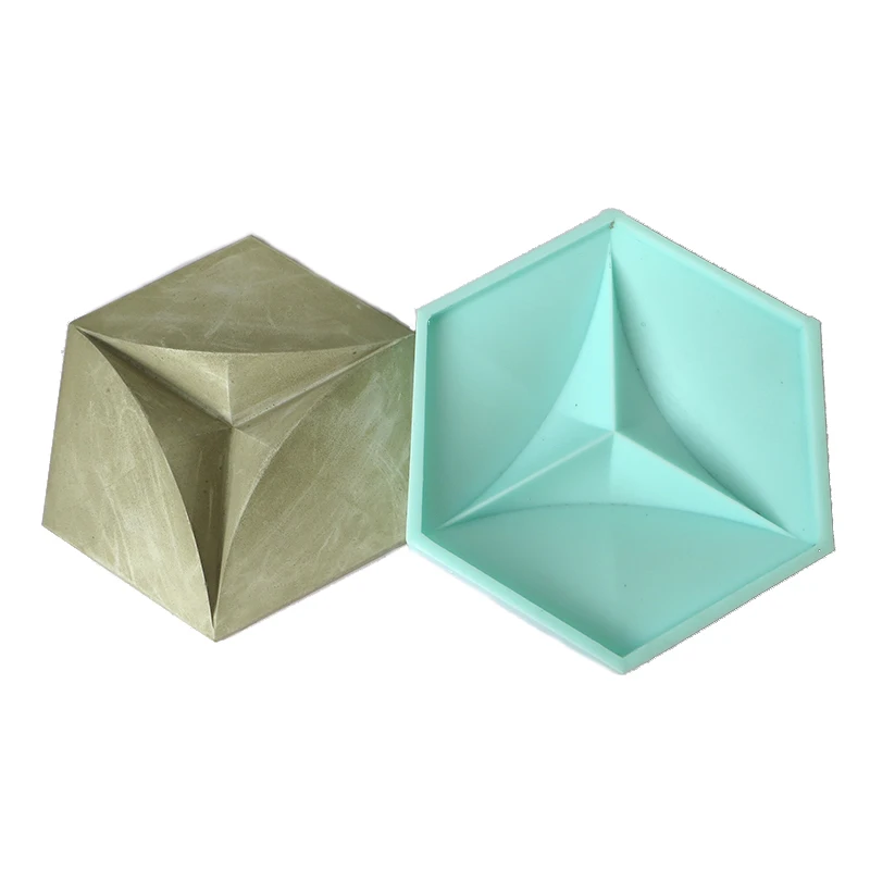 SN0049 Silica gel molds cement moulds hexagon modeling wall decoration