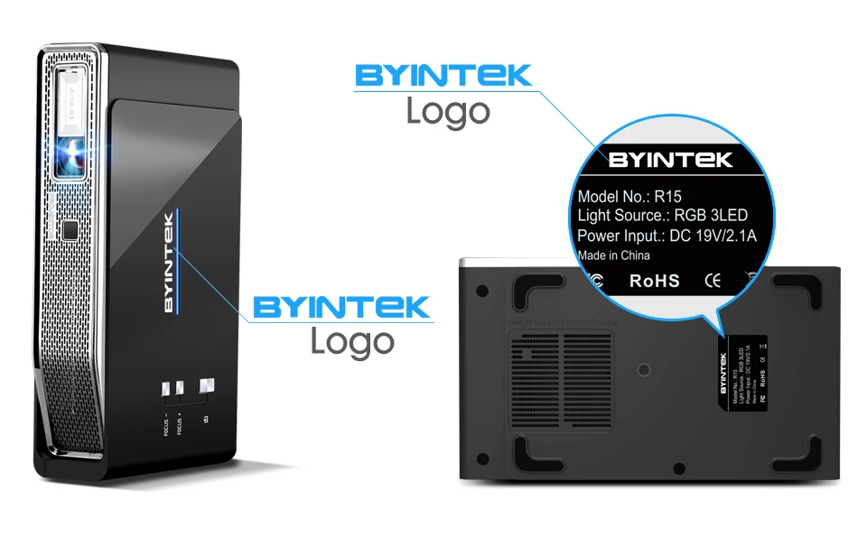 BYINTEK UFO R15 300 дюймов Смарт Android wifi видео светодиодный портативный мини DLP 3D проектор для Iphone 11 Full HD 1080P домашний кинотеатр 4K