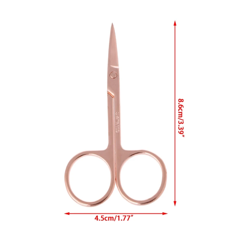 Stainless Steel Makeup Eyebrow Trimmer Scissors Cutter Hair Eyelash Remover Rose gold Trimmer Makeup Tools Women Beauty Tools 5