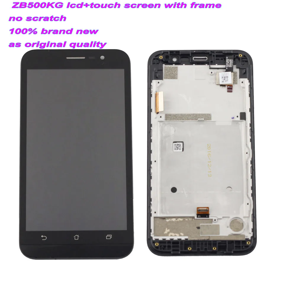 Skup STARDE oryginalny LCD dla Asus Zenfone przejść ZB500KG X00BD wyświetlacz LCD montaż digitizera ekranu dotykowego z ramą z bezpłatnych narzędzi w
