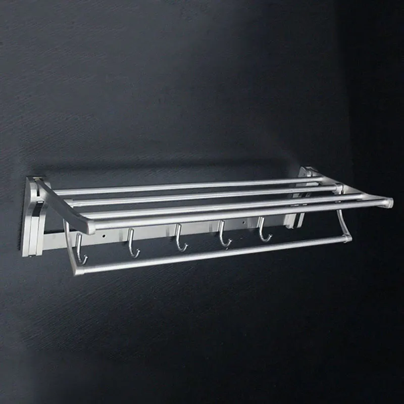 60cm 304 stainless steel bathroom towel rack folding towel rack