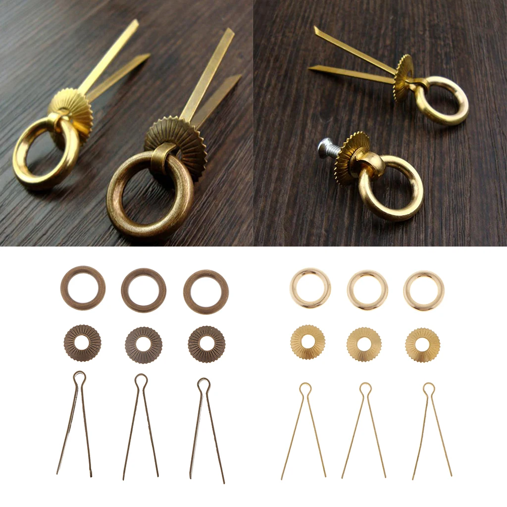 3 Sets U Pins Style Kitchen Replacement Antique Brass Cabinet