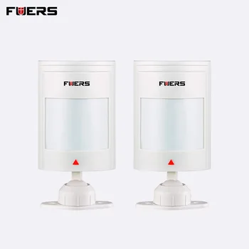 

Fuers 2pcs Wired PIR Infrared Motion Sensor Detector for 10A 11A G2 G19 G90B GSM PSTN Home Security Alarm System