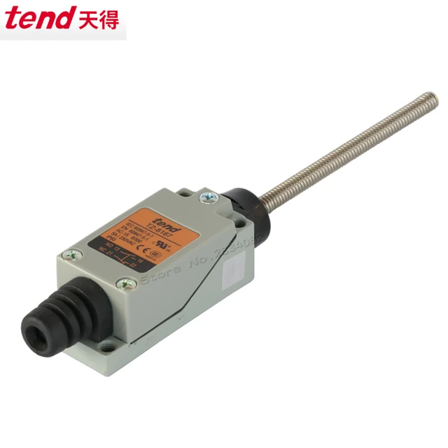 Limit switch NONC 10A 250VAC metal long spring arm momentary travel