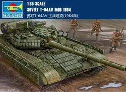 Труба 01580 1:35 советский T-64AV основной боевой танк (1984) сборка модели строительных Наборы игрушка