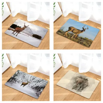 

CAMMITEVER Woods Deer Anti-skid Mat for Kitchen Floor Long Door Mat Kitchen Door Soft Mat