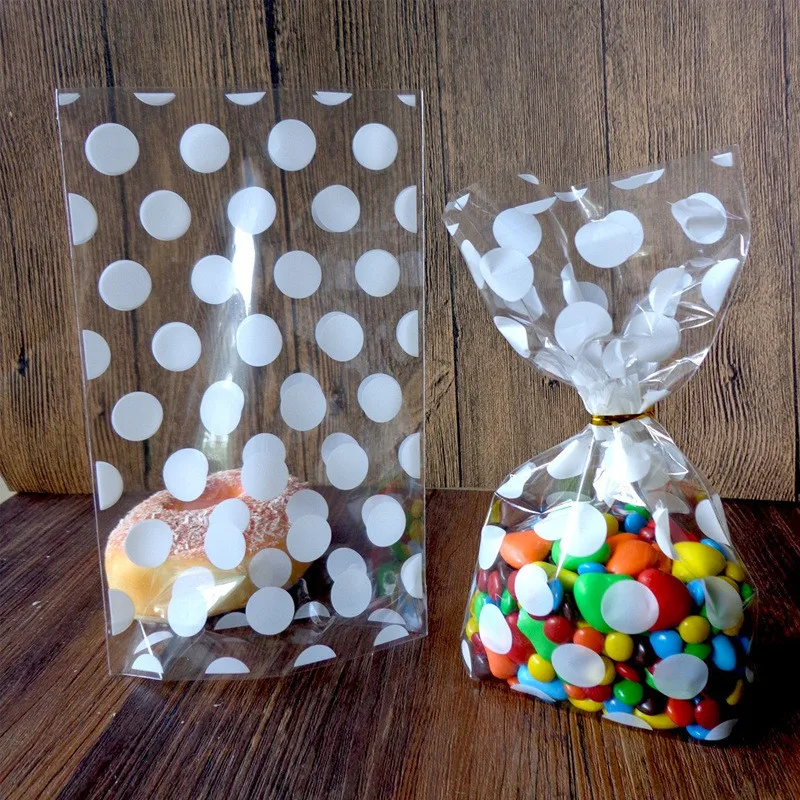 25pcs 13 X 21 cm white Golden dots bag cookies diy Gift Bags for Christmas Party Candy Food&Handmade soap Packaging bags DT22  (7)
