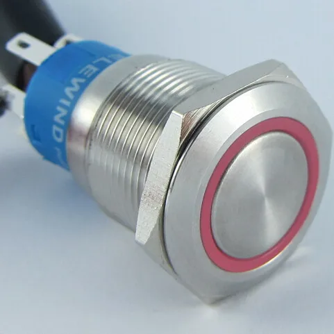ELEWIND 19 мм 3 светодиодных цветных колец с подсветкой кнопочный переключатель(PM192F-11E/J/RGB/12 V/S 4 контакта для светодиодов