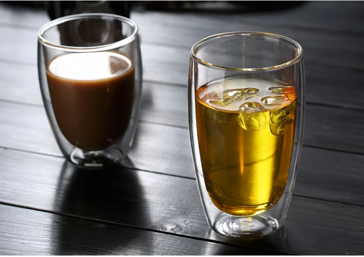 Термостойкая стеклянная чашка с двойными стенками, пивные кофейные чашки, ручная работа, здоровый напиток, кружка, чайные кружки, прозрачная посуда для напитков