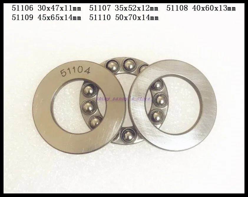 3-8pcs/Lot 51106 , 51107 , 51108 , 51109 , 51110 Axial Ball Thrust Bearing Brand New 3-8pcs/Lot 51106 , 51107 , 51108 , 51109 , 51110 Axial Ball Thrust Bearing Brand New