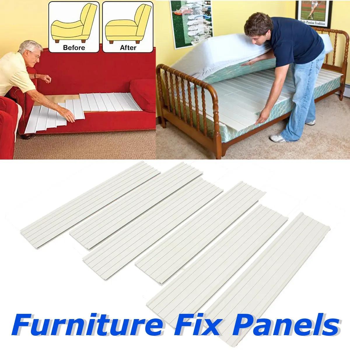 

6PCS Furniture Sofa Support Cushion Fix Panels Quick Fix Support Cushions Pads for Sectional Sofa Seat Sagging Furniture Parts