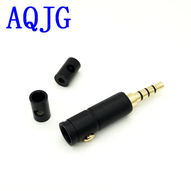 50pcs Jack 3.5 4 poles 3.5mm Audio Gold-Plated headphone plug 3.5 RCA Connectors plug jack Stereo connector for Shure AQJG