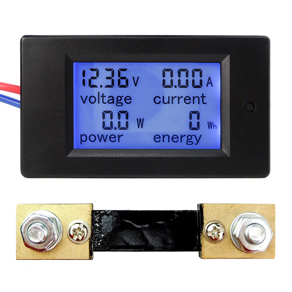 

New DC6.5-100V 0-100A LCD Display Digital Current Voltage Power Energy Meter Multimeter Ammeter Voltmeter w/ 100A Current Shunt