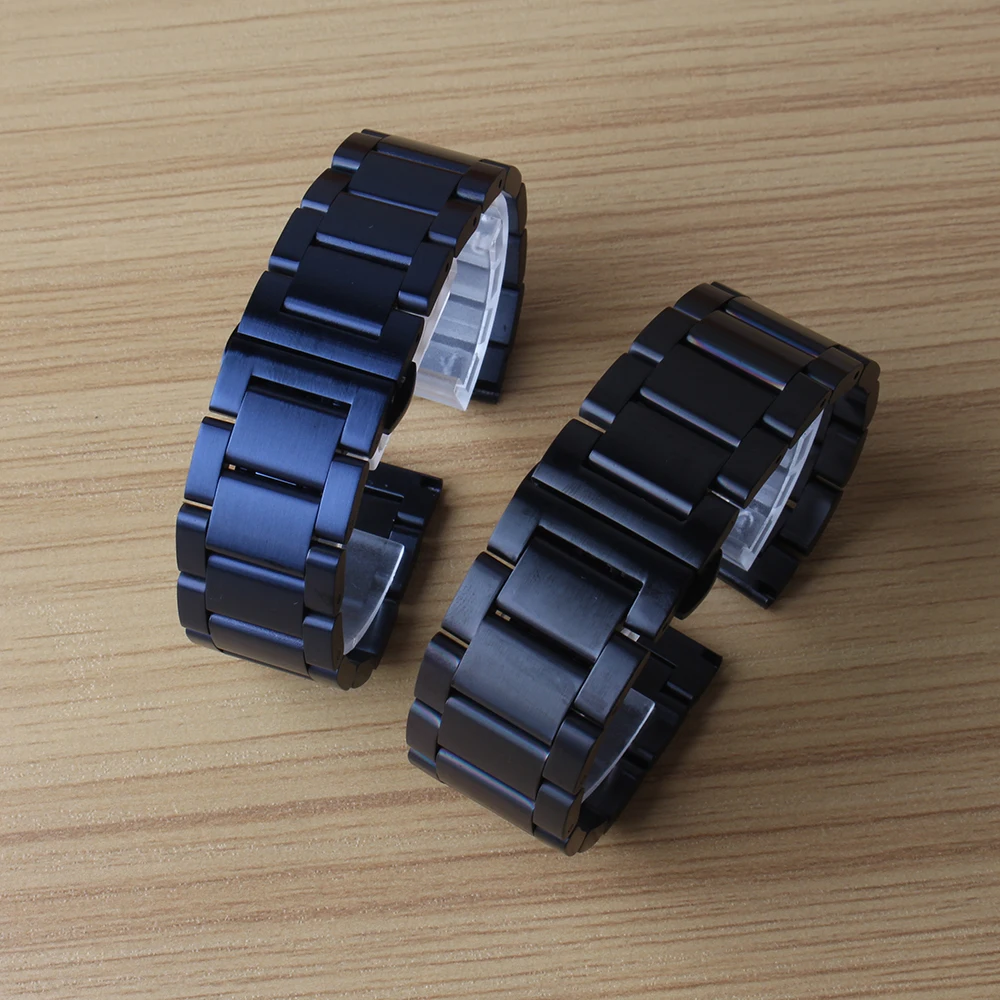 20 мм 22 мм ремешок для часов браслет для умных часов для мужчин и женщин нержавеющая сталь темно-синий модные часы Аксессуары Новое поступление