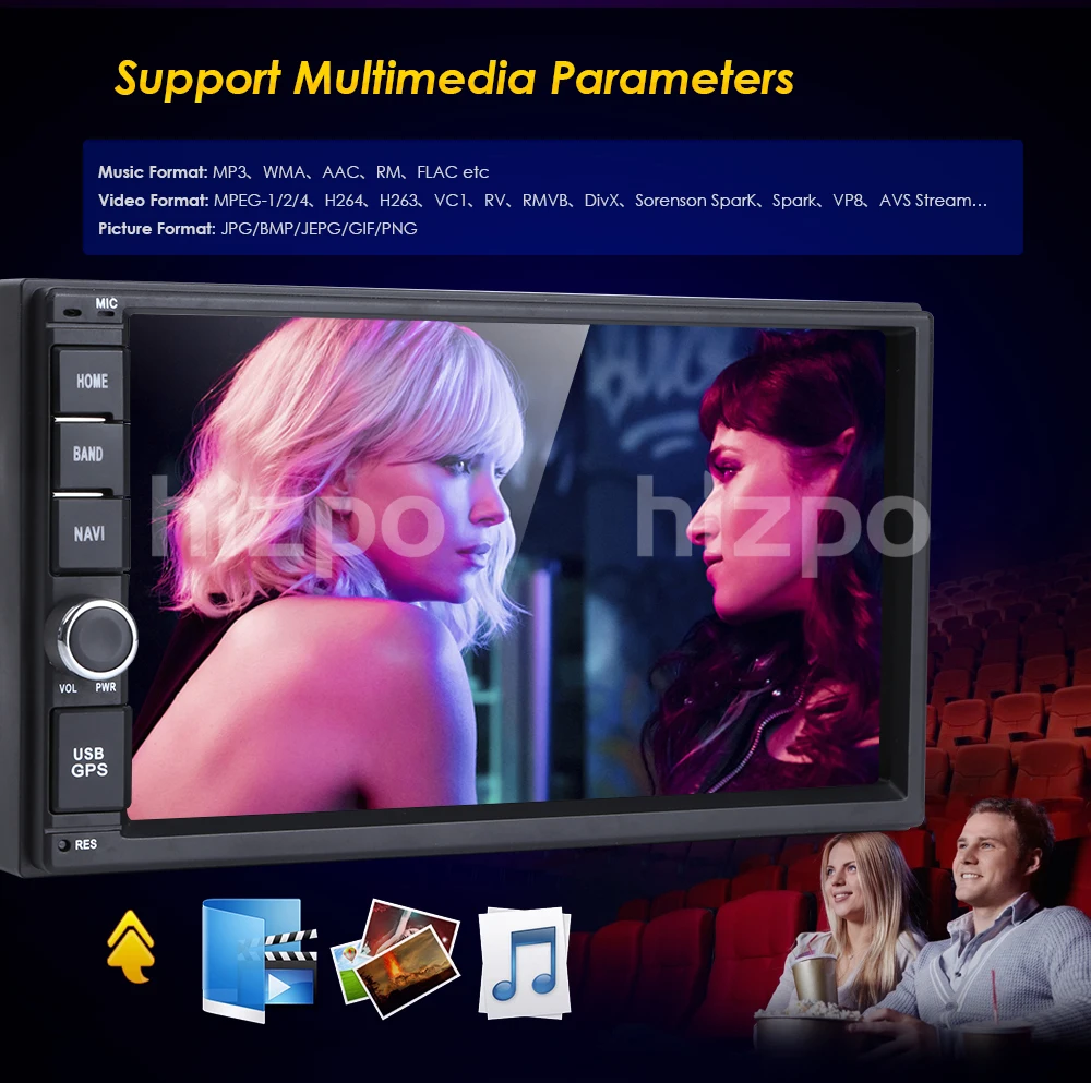 Sale Hizpo Octa Core AutoRadio 2 din Android 8.0 Head Unit For Nissan xtrail qashqai Multimedia Car NO DVD GPS Tape Recorder 4GB+32GB 4