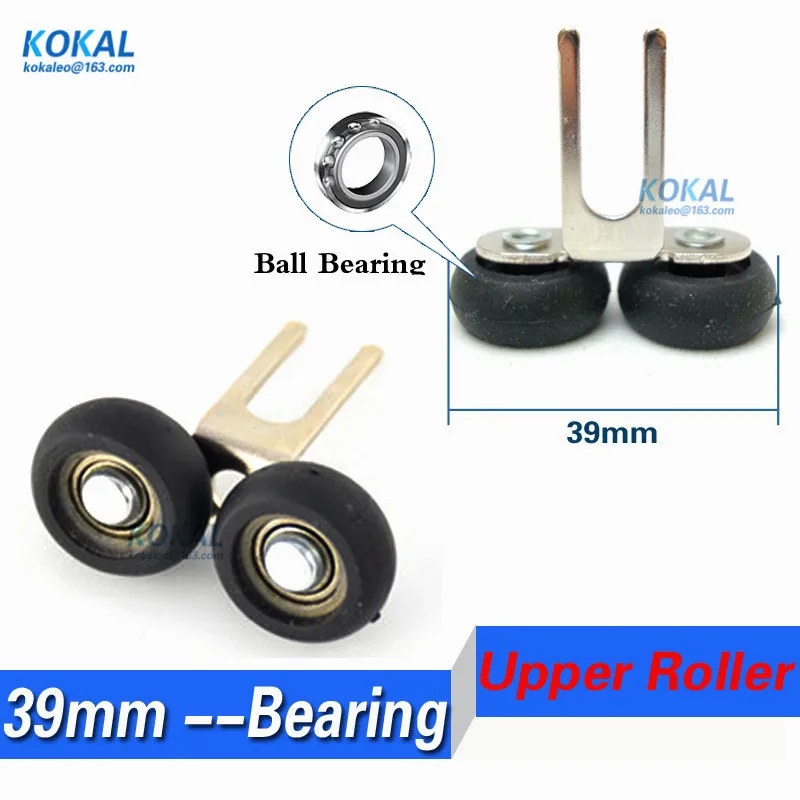 [UP-39Y] 2PCS closet sliding aluminum all door and glass acting upper roller 39mm bearing wheel | Обустройство дома