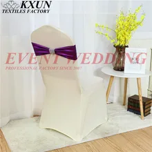 Горячая бронзированное покрытие лайкра эластичная повязка на стул пояс галстук бабочка включает в себя сетку пряжки для свадьбы украшение для стула