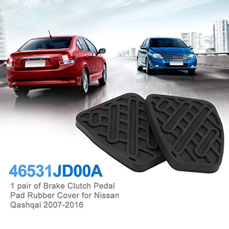 

1 Pair Car Clutch And Brake Pedal Rubber Pad Cover For Nissan 2007 - 2016