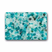 Beautiful Teal Blue Crystal Pebble Stone Pattern Non-woven Fabric Door Mat Indoor/Outdoor/Bathroom Doormat Rugs for Home/Office/ Beautiful Teal Blue Crystal Pebble Stone Pattern Non-woven Fabric Door Mat Indoor/Outdoor/Bathroom Doormat Rugs for Home/Office/