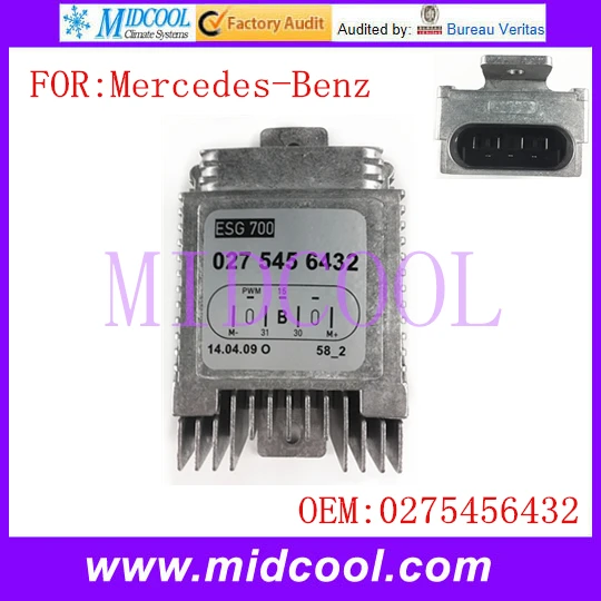 

New Cooling Fan Control Regulator Module use OE NO. 0275456432 for Mercedes-Benz W220 S430 S500