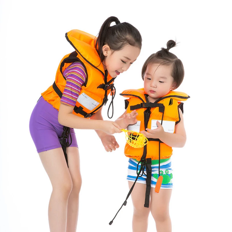 Children's swimming life jacket with whistle cross belt drifting surf snorkeling life vest EPE cotton life buoyancy clothing