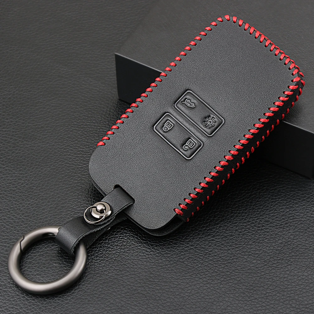 

Fashion Leather Keychain Car key cover case protector holder for Renault koleos Kadjar Keys With Key Rings