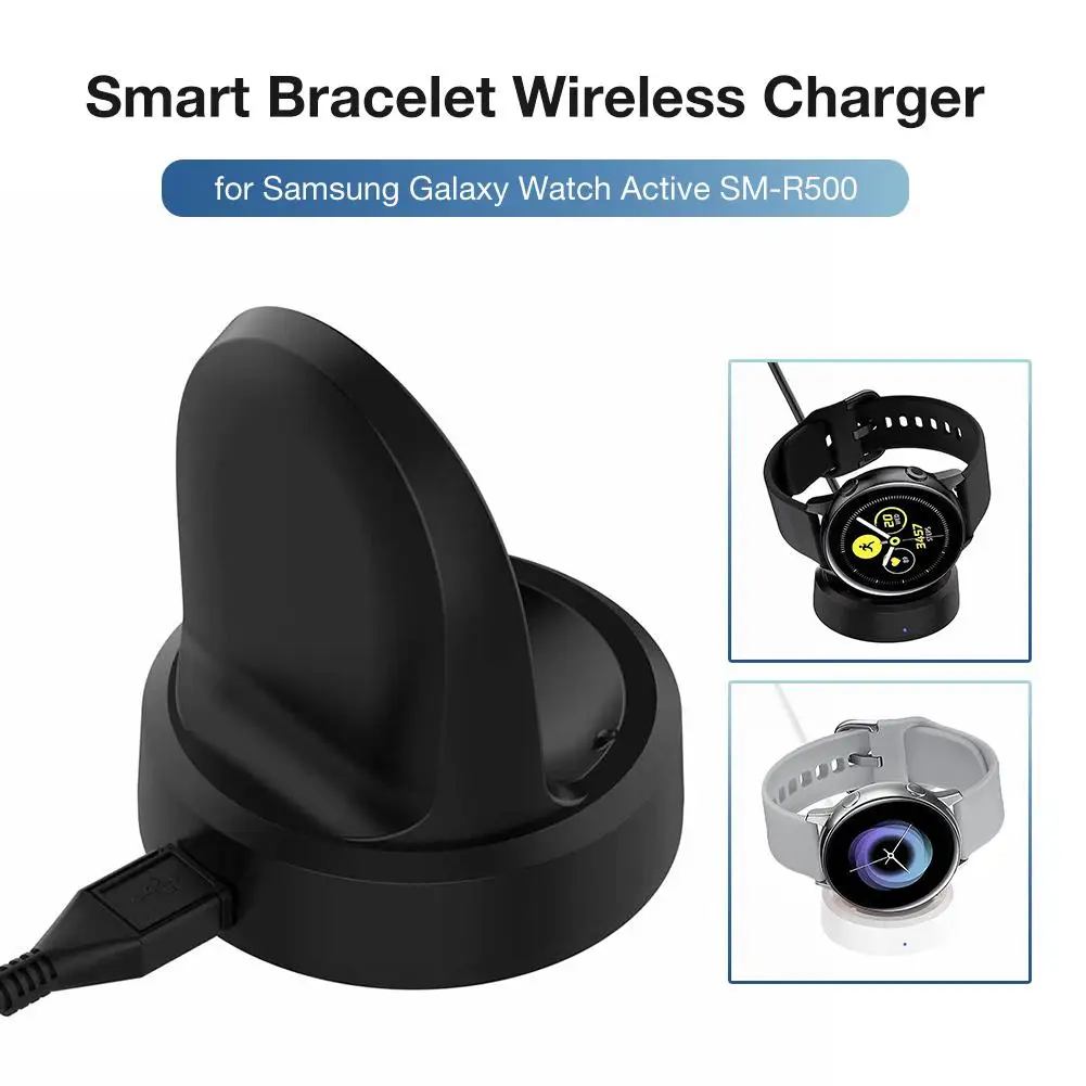 

Rondaful Wireless Charging Dock Charger Charging Base With Indicator For Samsung Galaxy Watch Active SM-R500 Smart Watch