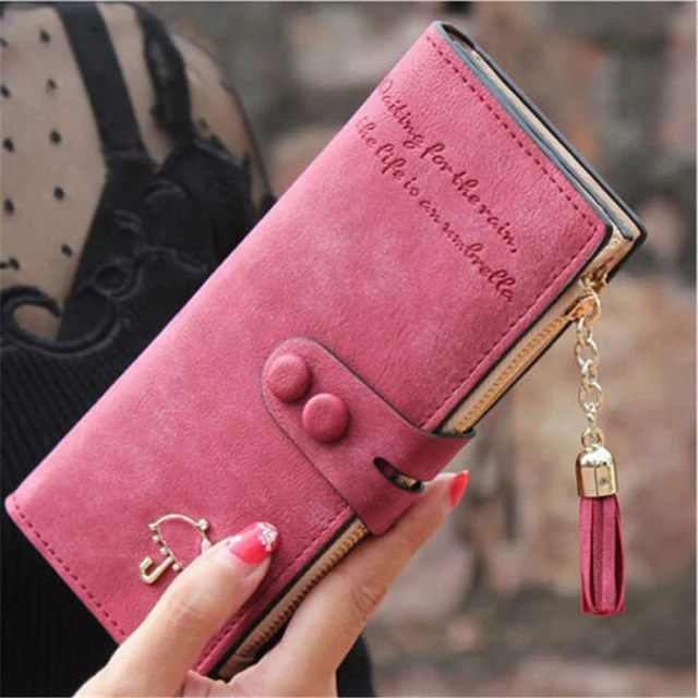 Billeteras Largas A La Moda Para Mujer, Bolso De Mano Puro, Bolso Largo Para  Tarjetas, Monedero Para Hombre, Bolso De Mano 2022 - Carteras - AliExpress