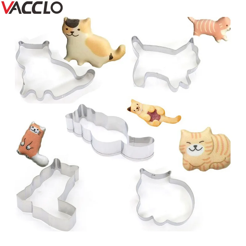 

Vacclo 1pc Cake Cookie Biscuit Baking Mold Cartoon Animal Cat Shaped Cake Decorating Fondant Cutters Tools Direct Selling