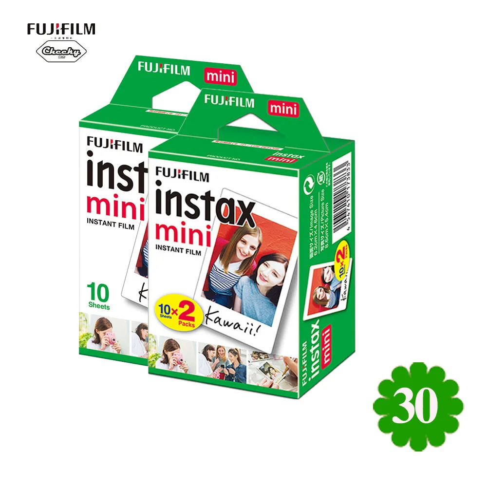 Fujifilm Instax Mini пленка 8 9 пленка 10-200 лист мини белая моментальная фотобумага для камеры Instax Mini7s 50s 90 фотобумага белая - Цвет: 30 Sheets