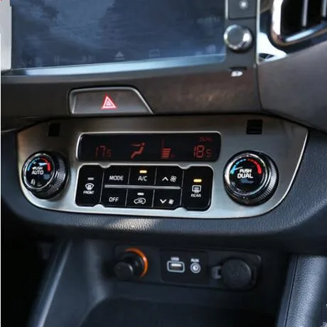 Автомобиль Syling интерьер Ac ручка переключения передач декоративная отделка рамка комплект автомобиля Стайлинг чехол для Kia Sportage R 2011- авто аксессуары