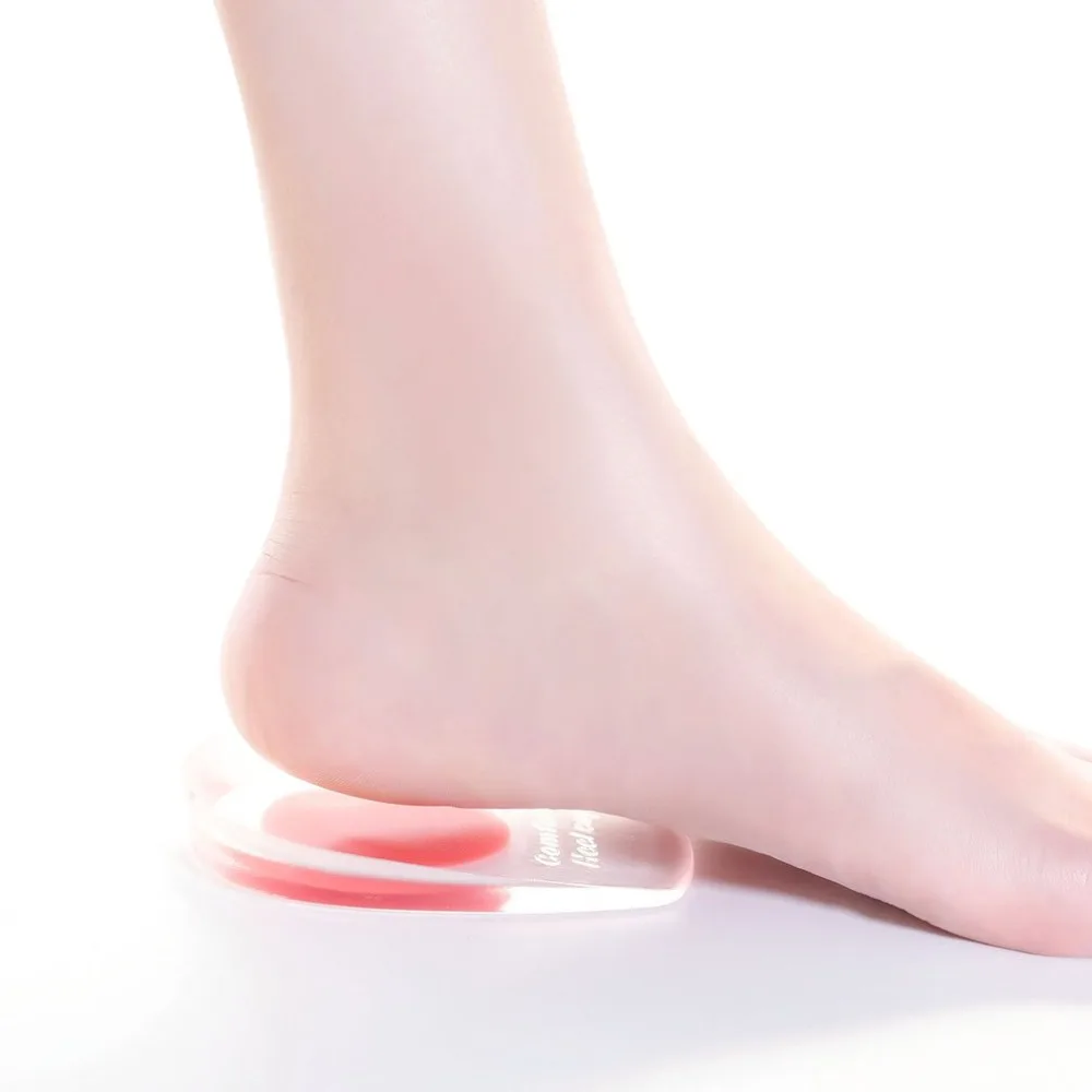 1 Pair Soft Silicone Heel Pads Half height Insoles Support Shockproof