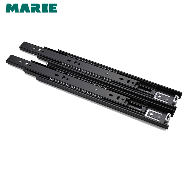 Drawer Slide Cold-Rolled Steel Fold Telescopic Drawer Runner 45mm Width Ball Bearing Sliding